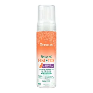 Tropiclean Cat Natural Flea & Tick Waterless Shampoo 7.4 oz
