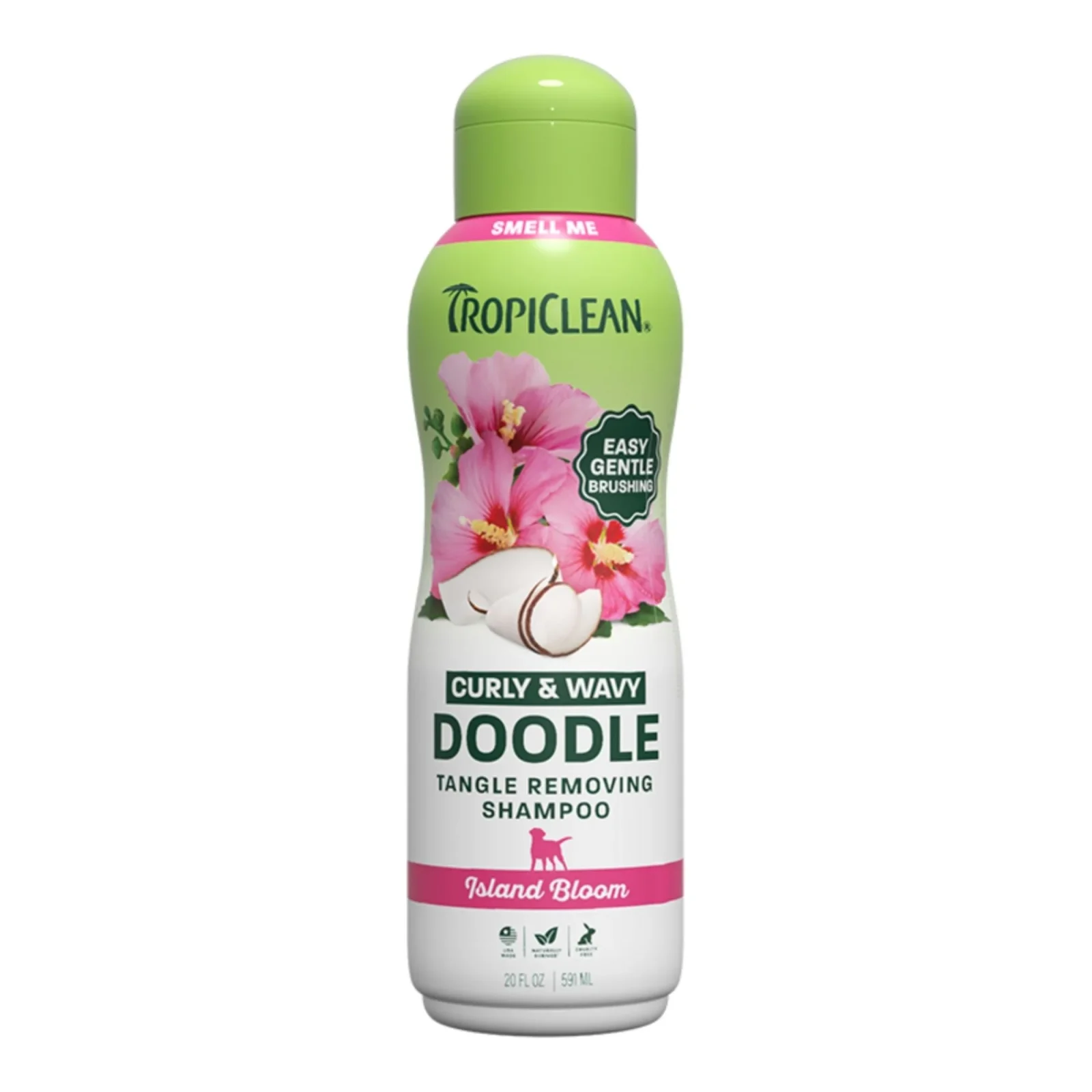 TropiClean Curly & Wavy Doodle Dog Shampoo, Island Bloom, 20oz