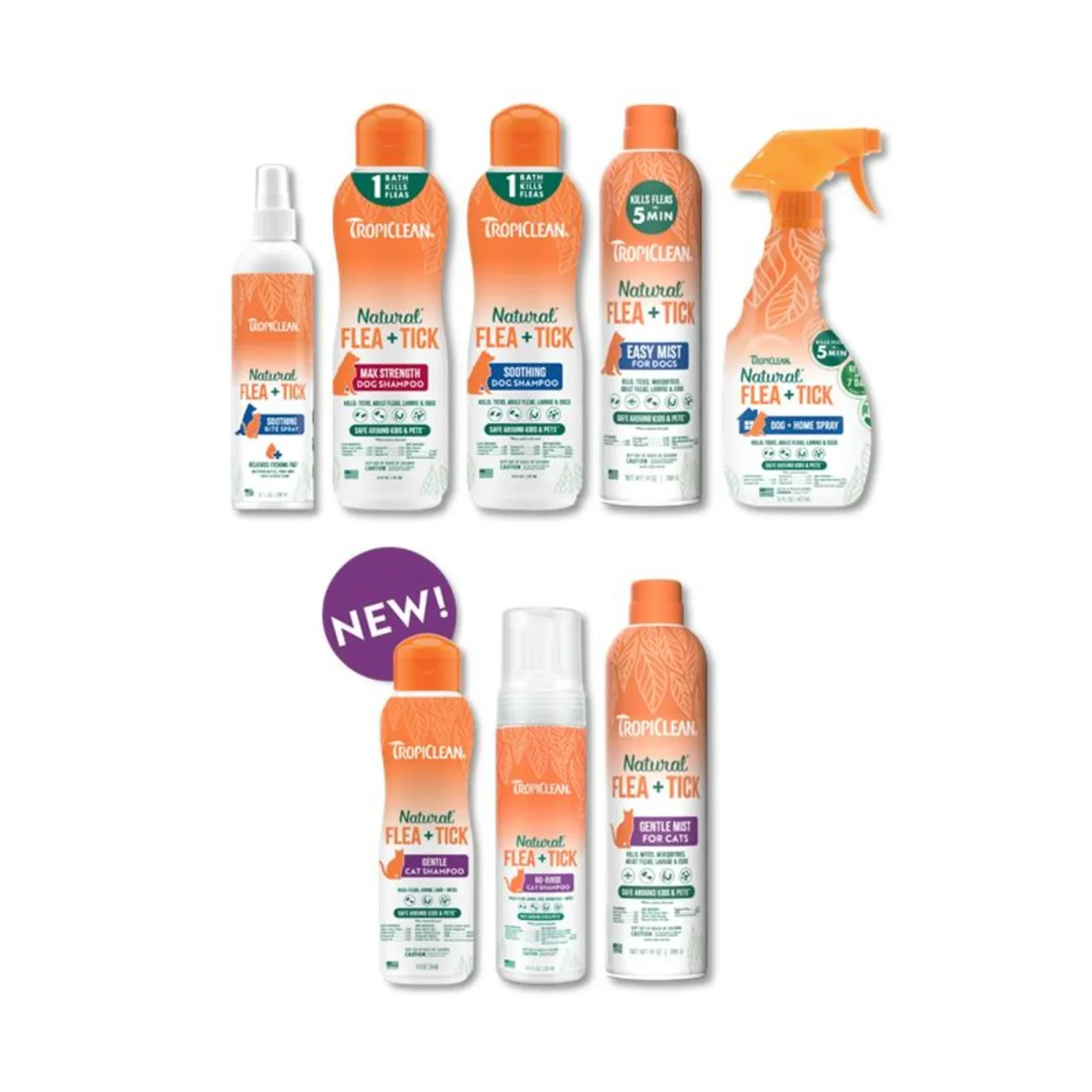 TropiClean Dog & Cat Natural Flea & Tick Bundle, 19-Pack