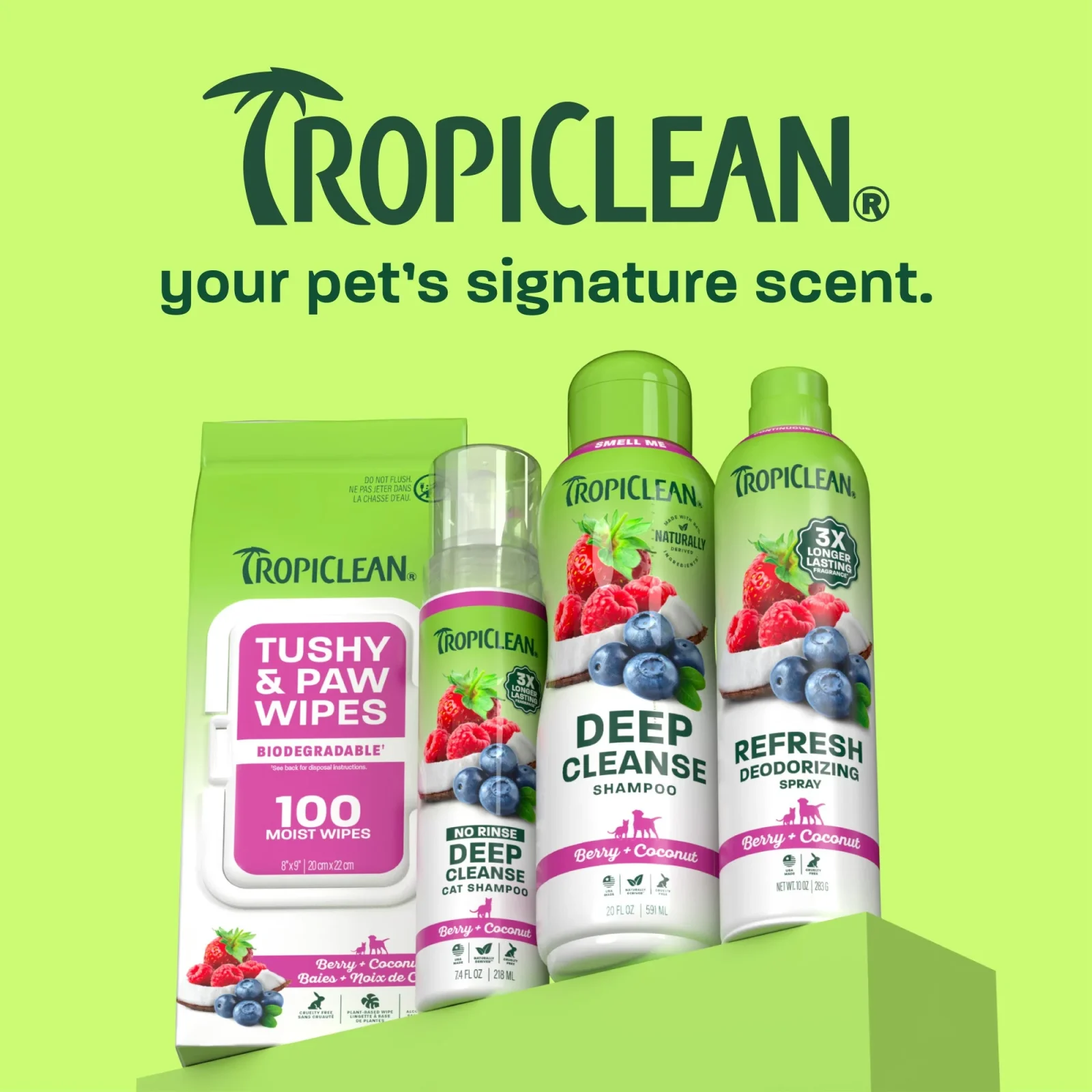 TropiClean Dog Deodorizing Spray, Berry & Coconut, 10oz - Image 2