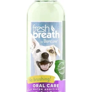 TropiClean Fresh Breath Oral Care Water Additive Plus Hip & Joint for Dogs, 33.8 fl oz
