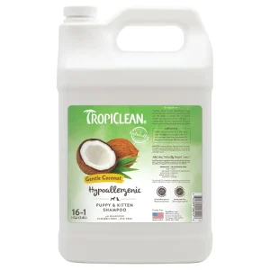 TropiClean Gentle Coconut Hypoallergenic Puppy Grooming Shampoo Gallon