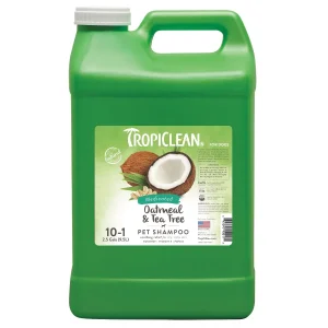TropiClean Oatmeal & Tea Tree Medicated Dog Grooming Shampoo 2.5 Gallon