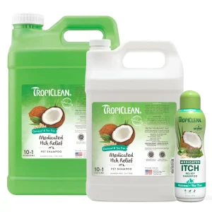 TropiClean Oatmeal & Tea Tree Medicated Dog Grooming Shampoo