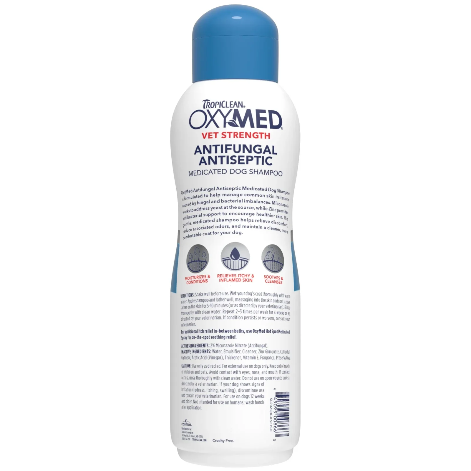 TropiClean Oxymed Antifungal & Antiseptic Dog Shampoo, 20oz - Image 2