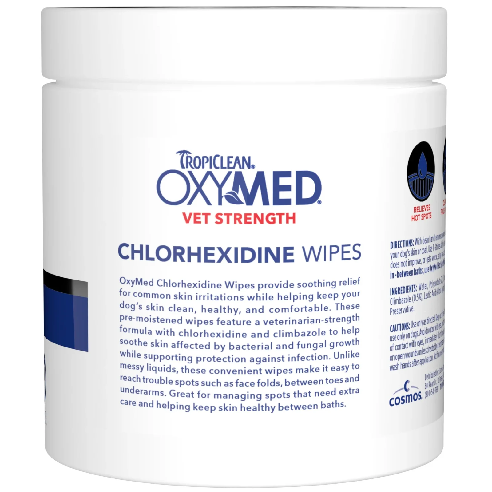 TropiClean Oxymed Chlorhexidine Wipes, Dog & Cat, 100-Count - Image 2