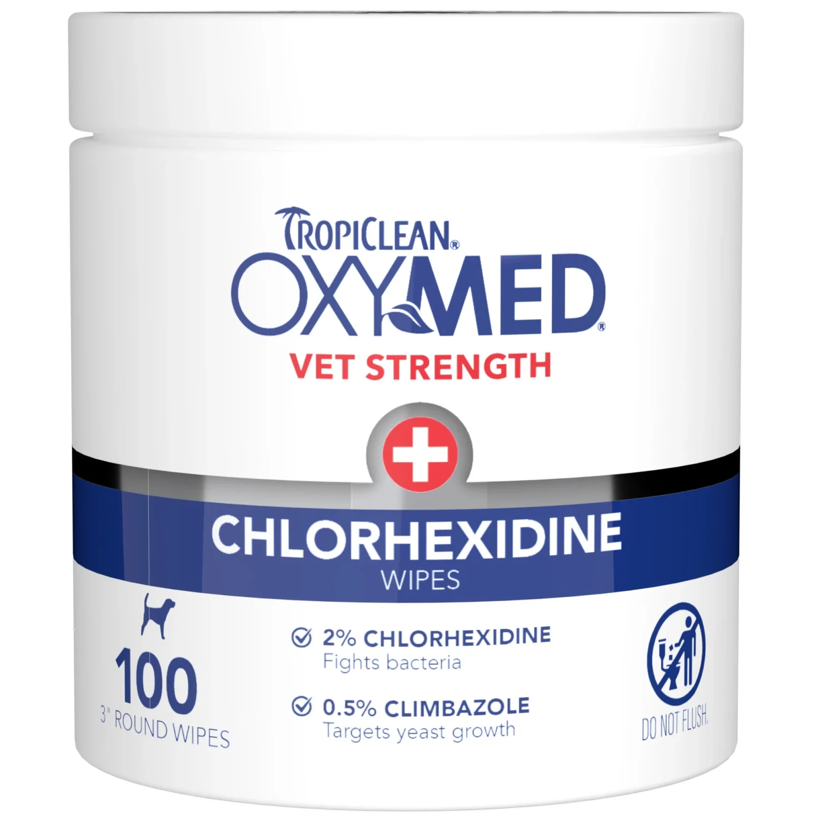 TropiClean Oxymed Chlorhexidine Wipes, Dog & Cat, 100-Count