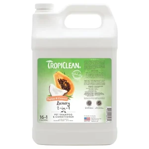 TropiClean Papaya & Coconut 2in1 Dog Grooming Shampoo Gallon