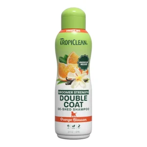 TropiClean Thick Double Coat Dog Shampoo, Orange Blossom, 20oz