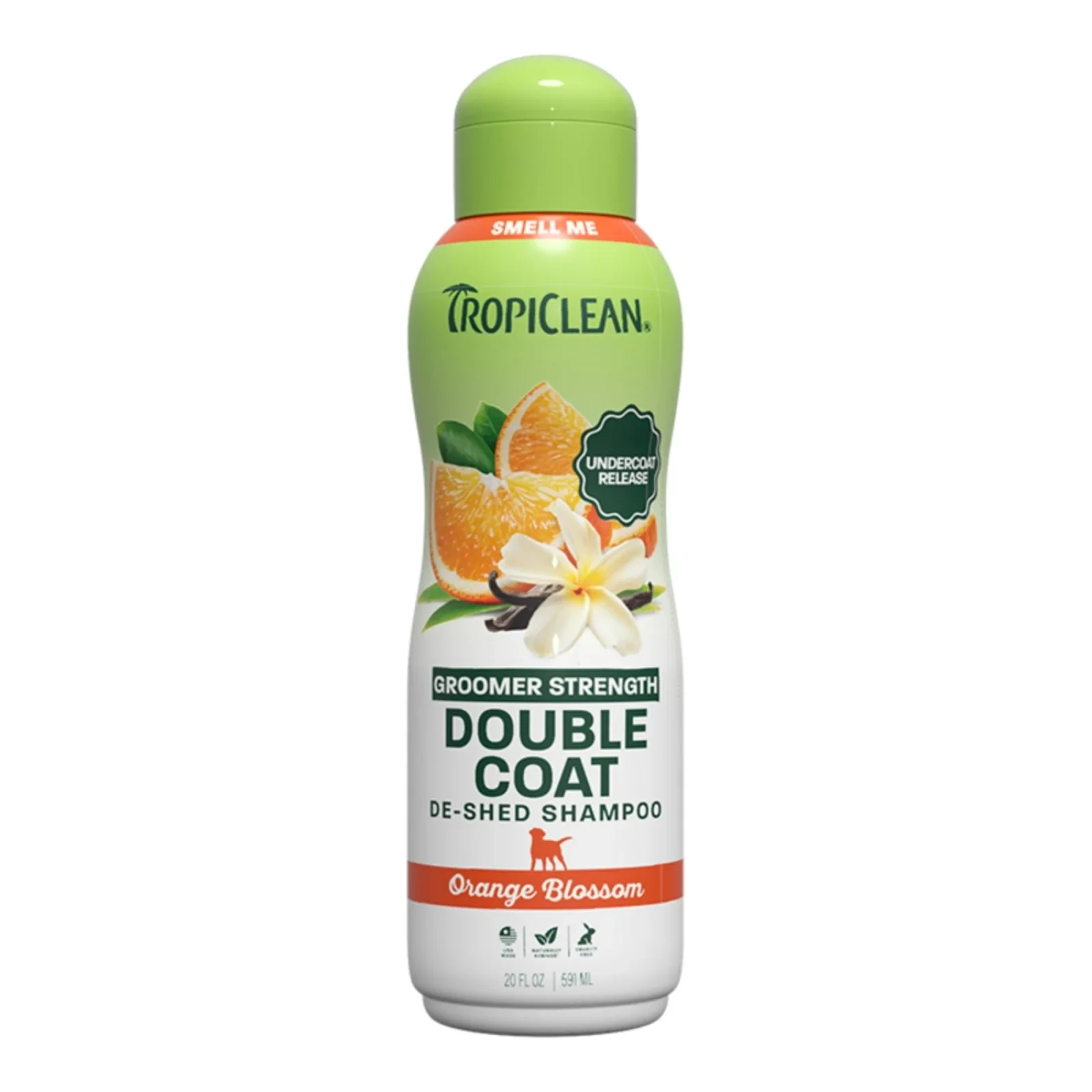 TropiClean Thick Double Coat Dog Shampoo, Orange Blossom, 20oz
