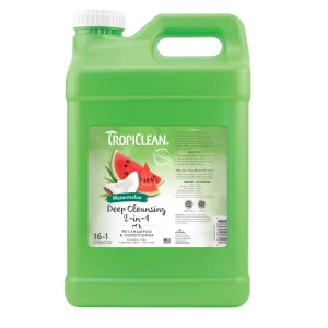 TropiClean Watermelon 2 in 1 Dog Grooming Shampoo and Conditioner 2.5Gallon