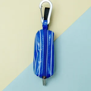 True Blue with White Stripes Dog Waste Bag Dispenser
