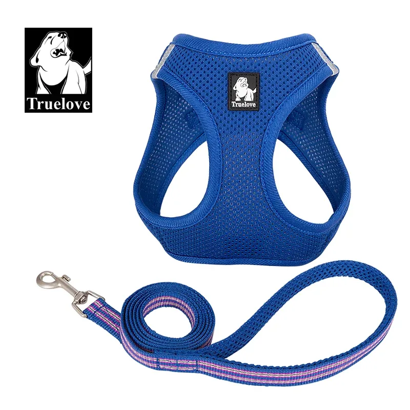 Truelove Mesh Harness & Leash Set for Cats & Small & Medium Dogs (Royal Blue) - Image 2