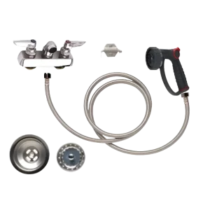 Tub Plumbing Complete Set-up 4″ Center with Drain Assembly by PetLift
