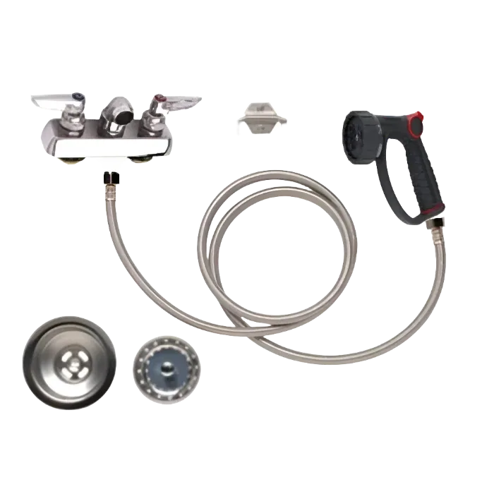 Tub Plumbing Complete Set-up 4″ Center with Drain Assembly by PetLift