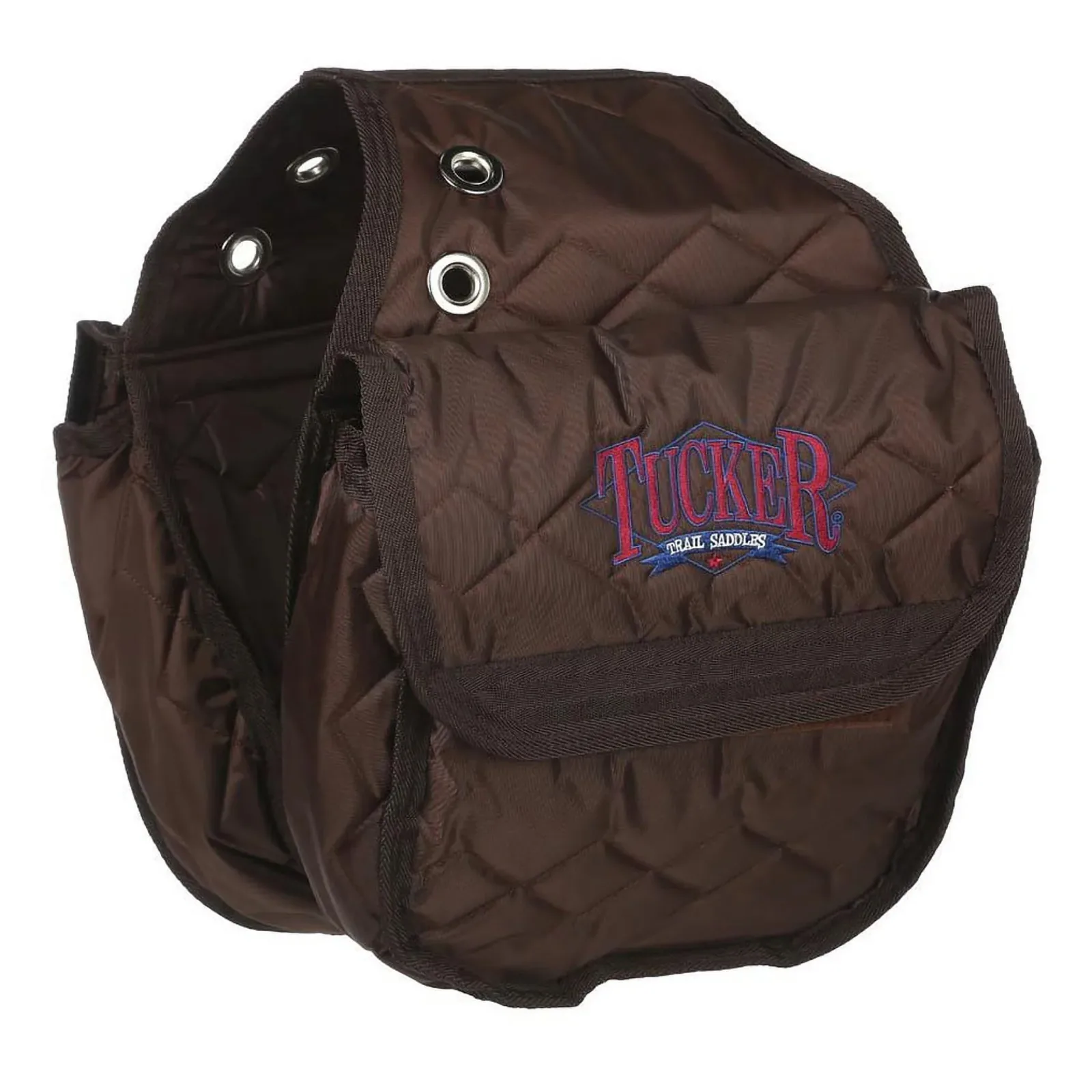 Tucker Saddle Cantle Bag Brown with Tucker Logo - Image 2
