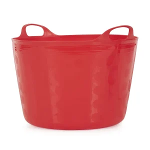 Tuff Stuff-Bci Products F16-RD 16 Gallons Outdoor Carry Flex Tub Storage Bin Container Tote Tubs Bucket with Carrying Handles Red