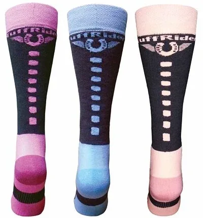 TuffRider Winter Neon Socks 3 Pack - Image 2