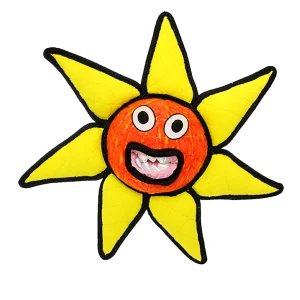 TUFFY® Alien Ball Flower Red Dog Toy