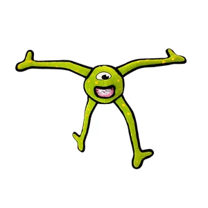 TUFFY® Alien Themed Dog Toy- Green Legs