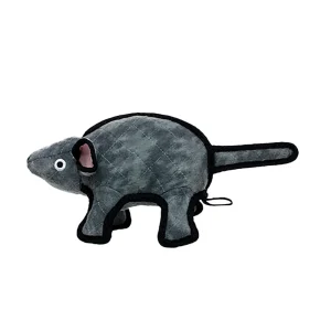 TUFFY® Barnyard Themed Dog Toy- Gray Mouse