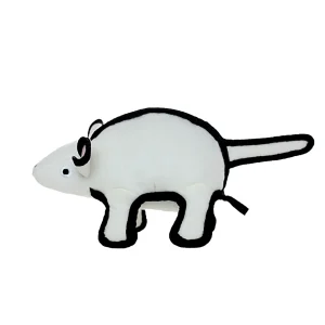 TUFFY® Barnyard Themed Dog Toy- White Mouse