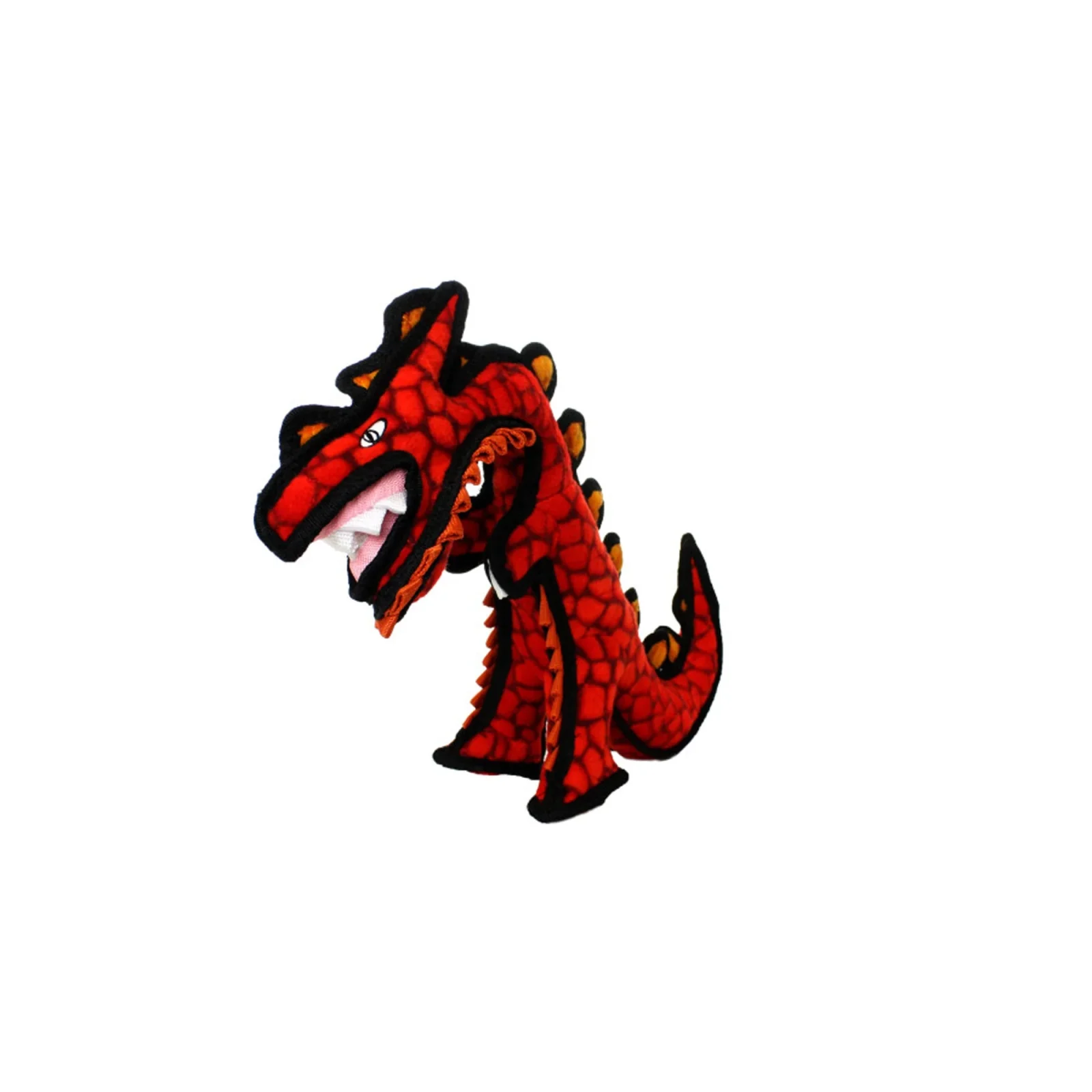 Tuffy Dinosaur Destructosaurus Durable Dog Toy, Red, 16 in, Junior
