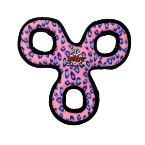TUFFY® JR 3-Way Tug Pink Leopard Dog Toy