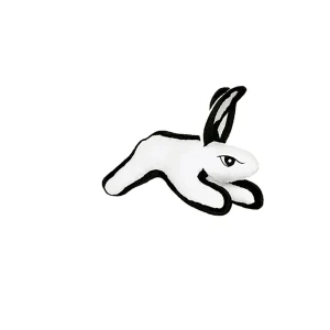 TUFFY® JR Barnyard White Rabbit Dog Toy
