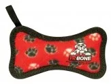 Tuffy Jr Bone Durable Dog Toy Red Paw, 1ea/6.2 in - Image 2