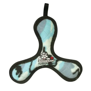 Tuffy Junior Bowmerang Dog Toy Camo Blue Print