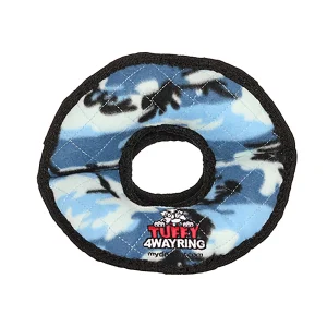 TUFFY® Ultimate 4-Way Ring Blue Camo Dog Toy