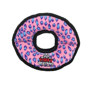 TUFFY® Ultimate 4-Way Ring Pink Leopard Dog Toy
