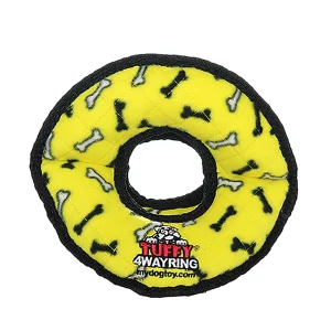 TUFFY® Ultimate 4-Way Ring Yellow Bone Dog Toy