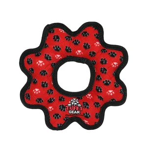 TUFFY® Ultimate Gear Grind Red Paw Dog Toy