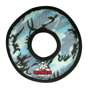 Tuffy Ultimate Ring Durable Dog Toy Camo Blue