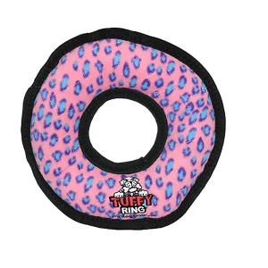 TUFFY® Ultimate Ring Pink Leopard Dog Toy