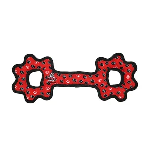 TUFFY® Ultimate Tug-O-Gear Red Paw Dog Toy