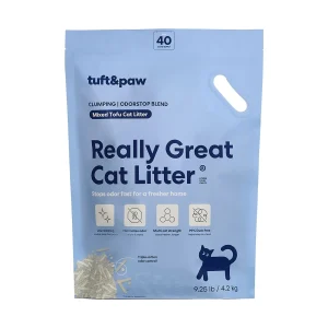 Tuft & Paw Really Great Cat Litter®, Mult-Cat Mixed Tofu Cat Litter - Low Tracking, Low Dust