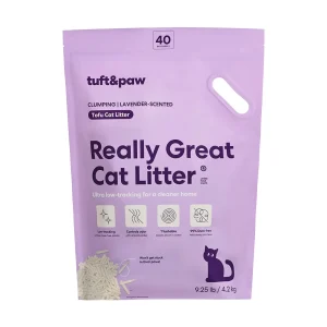 Tuft & Paw - Really Great Tofu Cat Litter - Lavender, Flushable, 9.25 LB