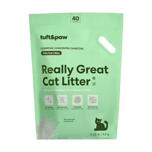 Tuft & Paw - Really Great Tofu Cat Litter - Unscented, Flushable, 9.25 LB
