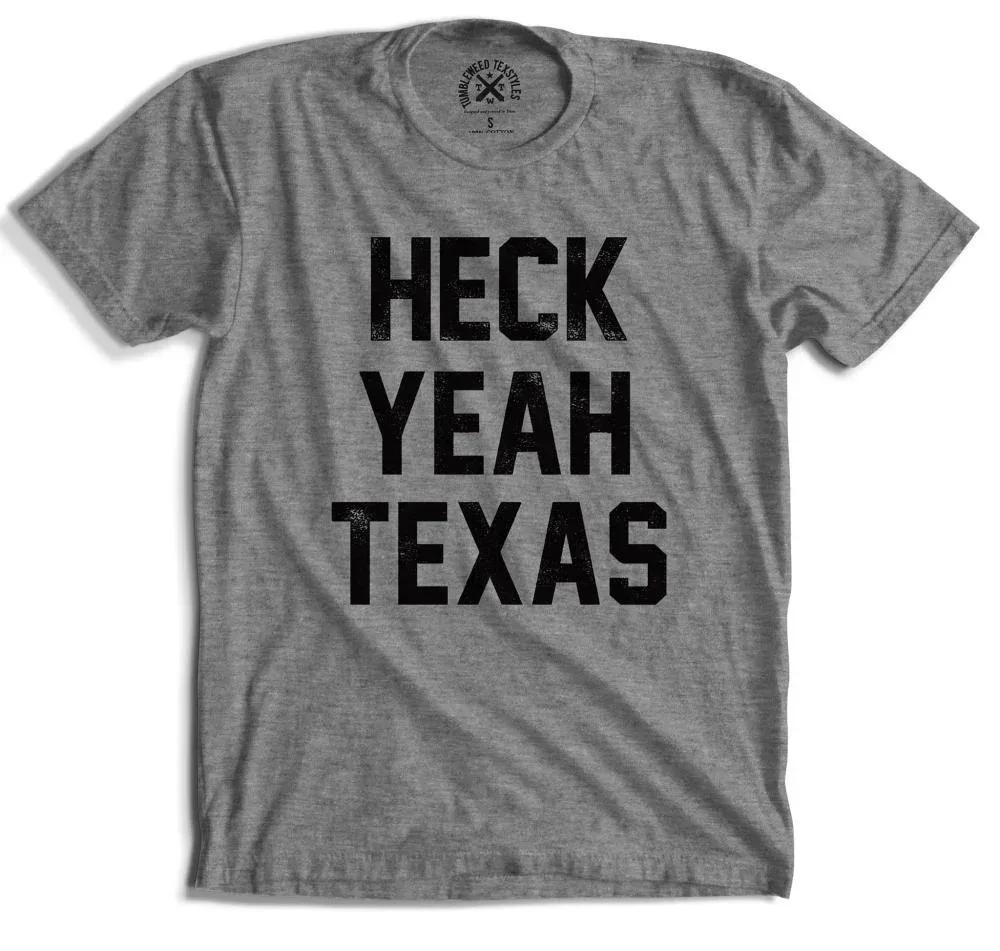 Tumbleweed Texstyles Mens Heck Yeah Texas Grey Tee