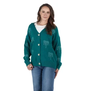 Turquoise Haven Boot Stitch Button Top