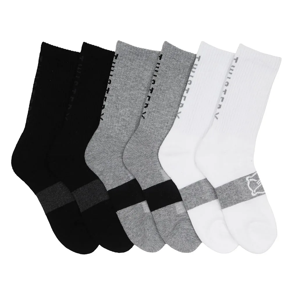 Twisted X Men's Black Everyday Half Cushion Crew Sock 6 Pack