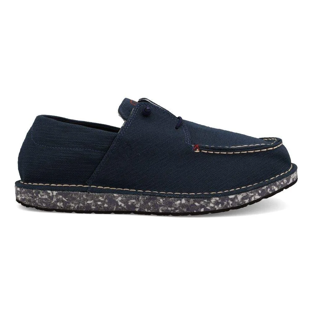 Twisted X Mens Circular Project Navy Blue Boat Shoe - Image 2