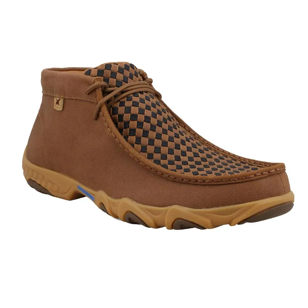Twisted X Mens Gingerbread/Black Weave Driving Moc