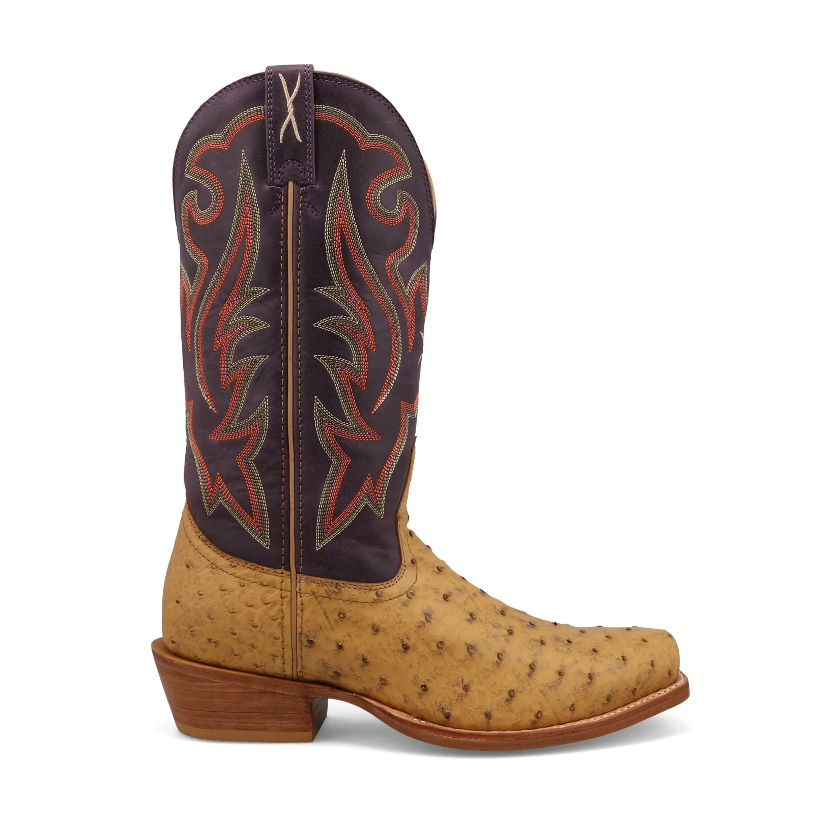 Twisted X Mens Reserve Honeycomb Full Quill Ostrich Vamp 13in Eggplant Top - Image 2