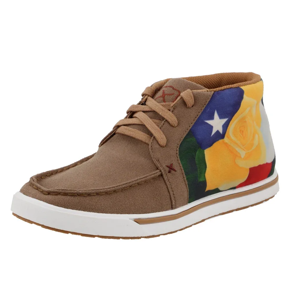 Twisted X Women`s Almond Yellow Rose Kicks Casuals