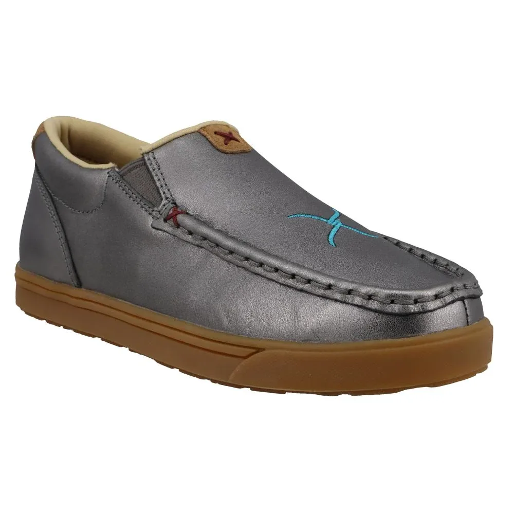Twisted X Youth Cook Children's Gun Metal Slip-On Kicks