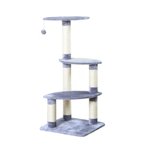 Two By Two The Cypress 41-in Plush Cat Tree, Grey